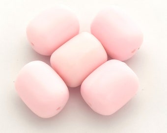 Vintage Light Pink Barrel German Beads (10 pcs) , Findings ,  20mm  Tube Lucite Beads , Large Acrylic Beads - LBB s19