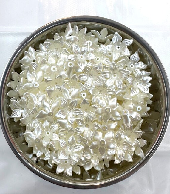 Pearl Jasmine Flower 25mm - ABS Plated - High Quality Acyrlic