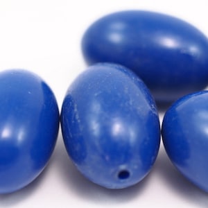 5 pcs  Oval Opaque Beads , Vintage Plastic German Beads , 23mm ,  Lucite Beads  - bk235
