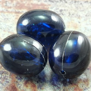 Vintage Oval Beads (10pcs) ,  Lucite Beads , 18mm German Beads , Bracelet supplies - OV26