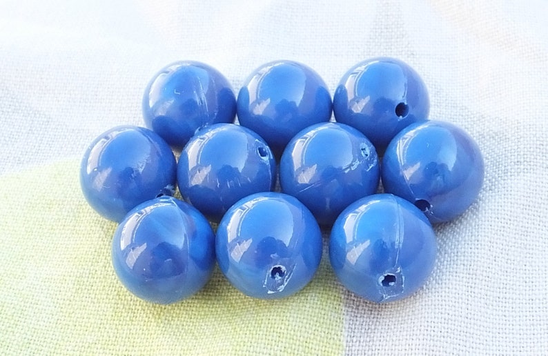 12mm Bracelet Supplies German Lucite Beads 20 Pcs Vintage Round Beads Vintage Plastic Beads