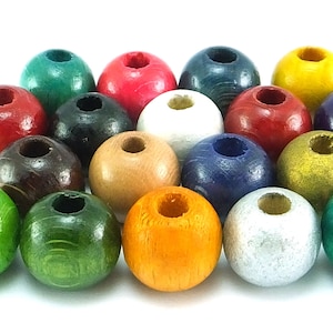 Holzperlen, 12mm lose Spacer Holzperlen, Farboption runde Perlen, Holzsandalen Perlen, Schuhe Verzierung, Schuhe Perlen
