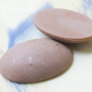 Vintage oval cabochon ( 8 pcs ) , German plastic cabs ,  27x20 mm brown cabs