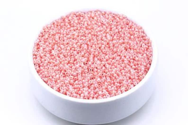 seed glass beads Macrame Supplies bright candy pink color 120 Opaque Glass Seed Beads small 1,5mm KB-K10 Earring Supply