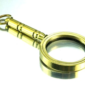 Handhabung Messing Lupen Anhänger, Golden Ton Messing Lupen Anhänger Charms, Schmuckherstellung, Messing Charms