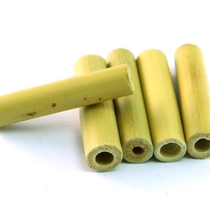 Houten buisvormige kralen, onafgewerkte houten staafkralen, 30 mm