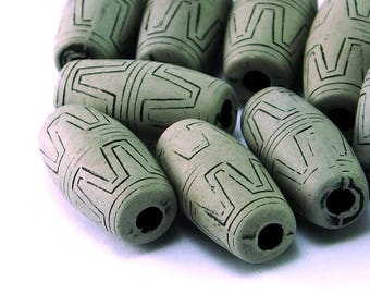 Carved Tube Acrylic Plastic Beads Brown and Clear  Findings 22x10mm Lucite Beads Jewellry Supplies Making Jewelry