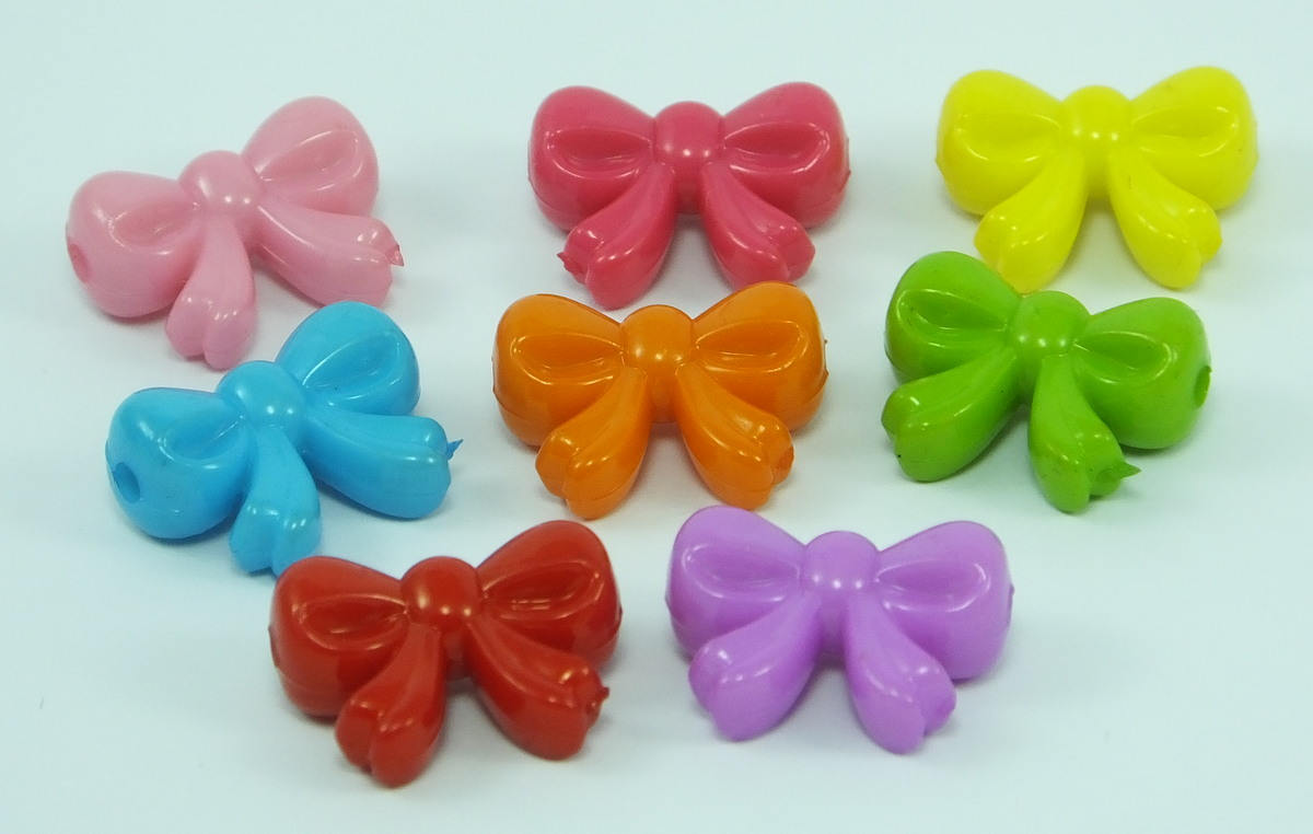 10 個の弓形プラスチックビーズ、20 x 15 mm ルーサイトビーズ