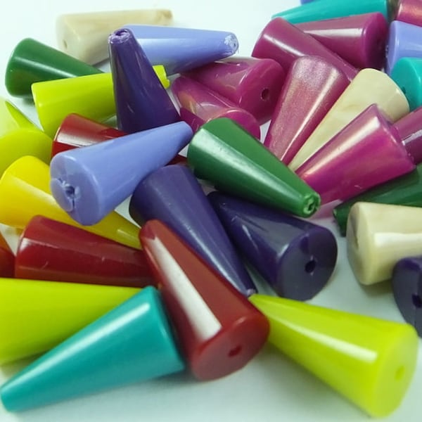 Glass Cone Beads Etsy