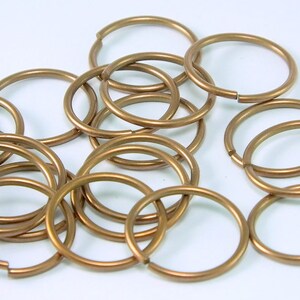 50 psc Jump Ring Copper Tone Brass Round , Jump Rings Connectors Findings ,choose mm from section