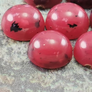 Kleine acryl cabochons (50st), 8mm Lucite cabs, Vintage Duitse cabs, Flatback cabs - KB004