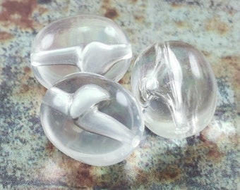 Clear Oval Beads ,  Lucite Beads , 18mm German Beads , Bracelet supplies - OV39