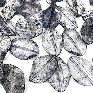 Large Marble Effect Acrylic Beads 46x32mm, Crackle Pattern Beads, Statement Jewelry Beads, Bag Charm Supplies, 5 10 20 Pieces