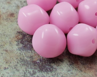 Pink Unshaped Beads (20 pcs) , Vintage German Large Beads , 11mm - 15mm - 20mm Lucite Beads - VB11 - VB28 - VB45 usb
