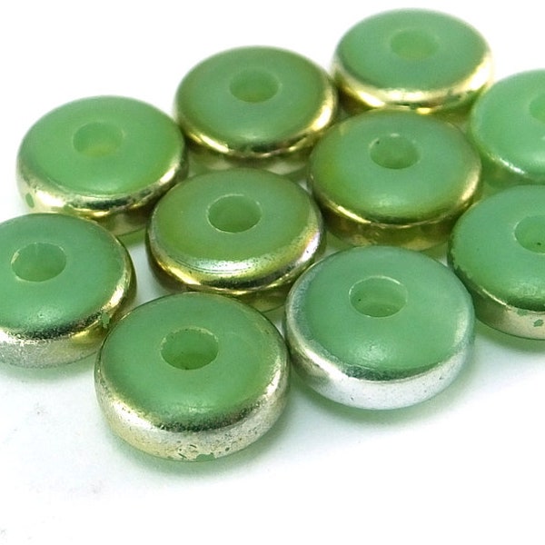 Vintage coin beads ( 20 pcs ) - 10mm Plastic rondelle beads - Loose spacer beads - German beads - cr8
