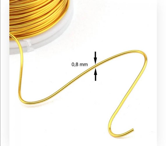 Jewelry Wire 80 Micron 0.8 Mm 20 Gauge Thick Wire Wrapping Non Tarnish  Silver Colored, Yellow Golden, Bronze Copper 