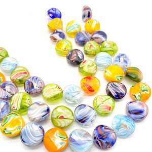 Mix Murano Glass Beads 20x20 mm 15 psc Bracelet Findings , Findings Of Jewelry Lampwork Beads nw image 7