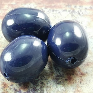 Vintage Oval Beads (10pcs) ,  Lucite Beads , 18mm German Beads , Bracelet supplies - OV28