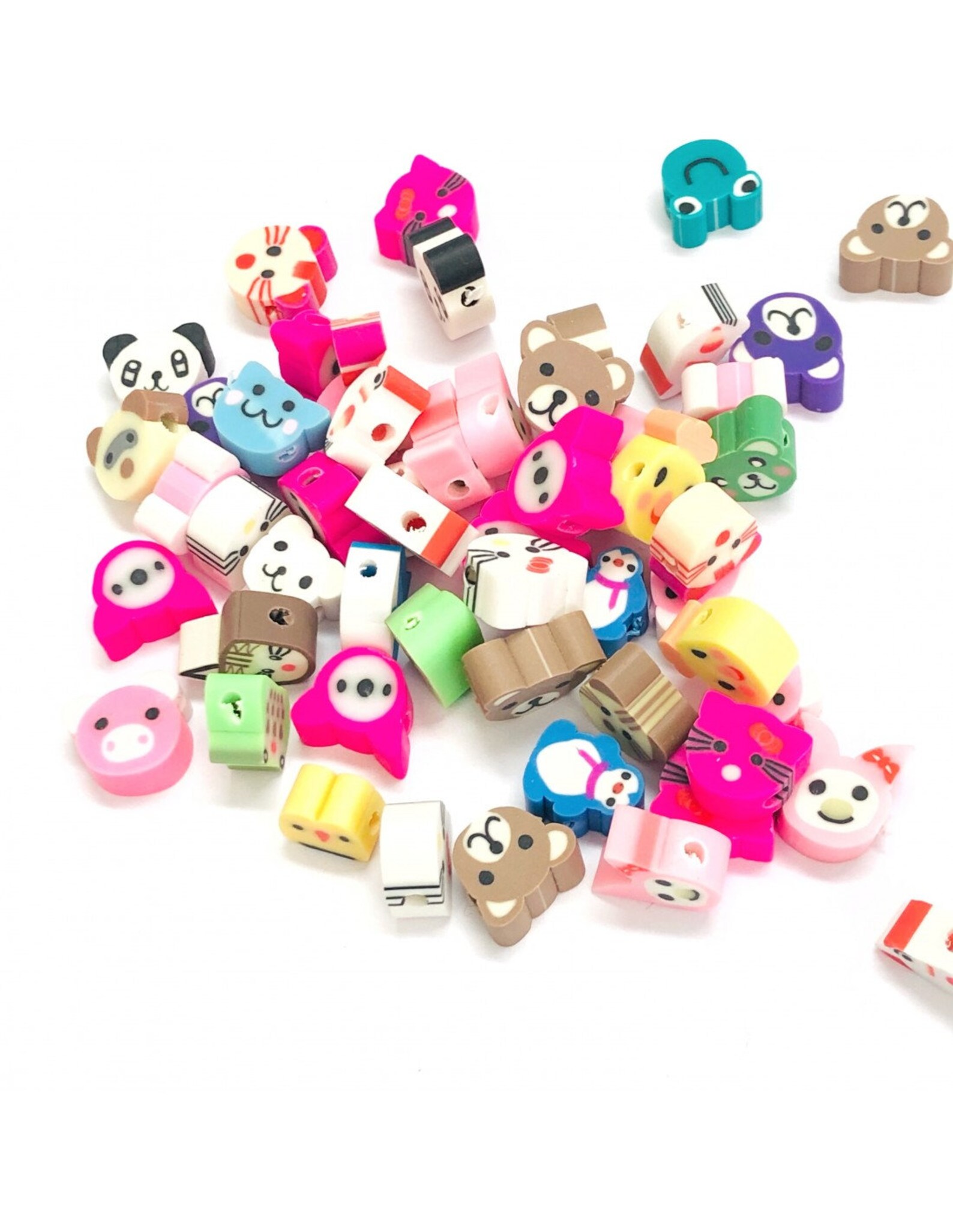 Polymer Clay Animal Beads 20 Pieces per Bag Findings and Etsy