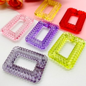Rectangle Clear Acrylic Chain Link Statement Link Necklace for a Bold Look Perfect Jewelry and Accessories