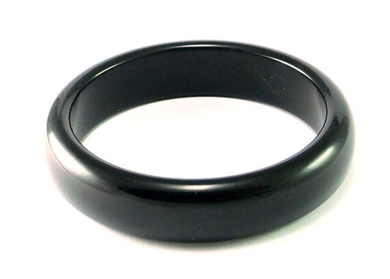 Black Vintage Bracelet Plastic Bangles 82x16x08mm internal