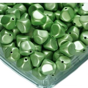 Green Unshaped Lucite Beads Jewelry Making Supplies Wholesale Beads Ideal for Jewelry Making and Earring Crafting Projects