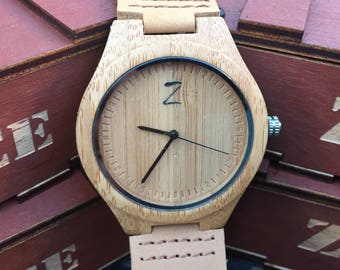 GENEX TAN Series Diver watch, men and women, Sports watch, Wooden watch with wooden bracelet and free engraved wooden gift box