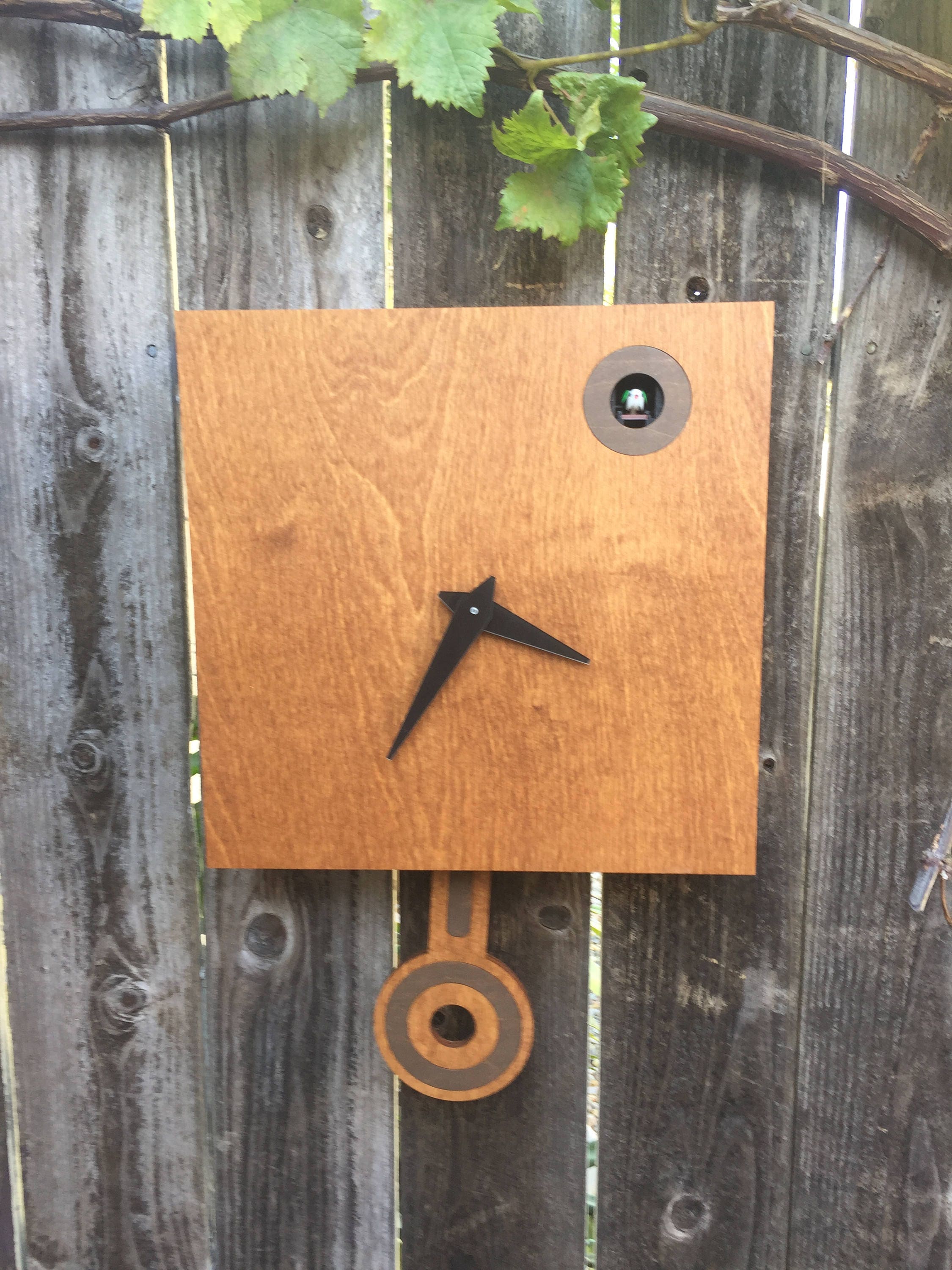 Large Cuckoo Clock Wall Mount With Cuckoo Bird Cherry With Etsy UK