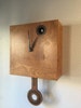 Cuckoo Clock, Wall Mount with Cuckoo bird, Cherry with Walnut Accents 