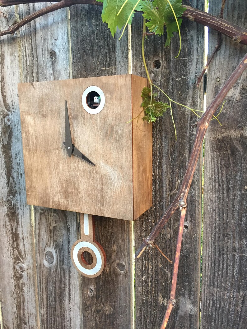 Distressed Cuckoo Clock Wall Mount With Cuckoo Bird Etsy