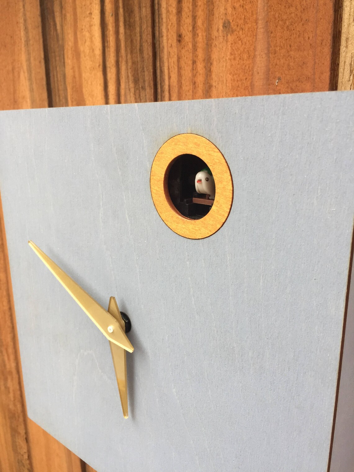 Cuckoo Clock Wall Mount With Cuckoo Bird Washed Grey With Etsy UK