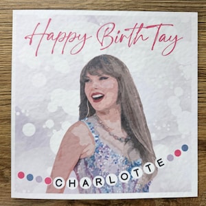 Taylor Swift Geburtstagskarte - personalisiert