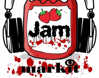 Melting Jam with Headphones, custom t-shirt