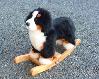 Bernese Mountain Dog Sheepskin Rocking Toy