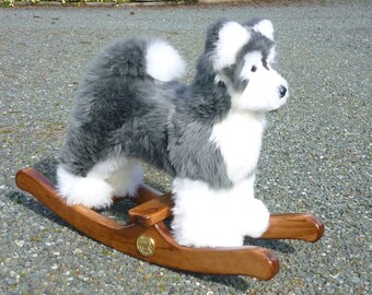 husky rocking horse