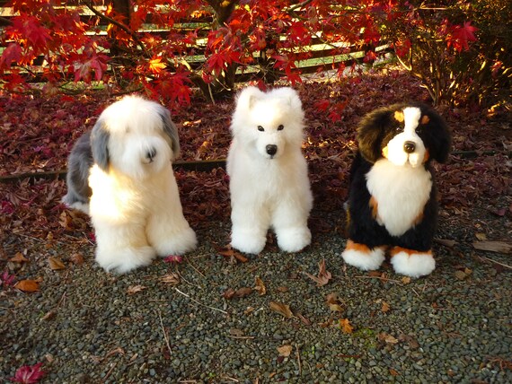 Old English Sheepdog. Genuine Sheepskin Rocker. Fluffy 