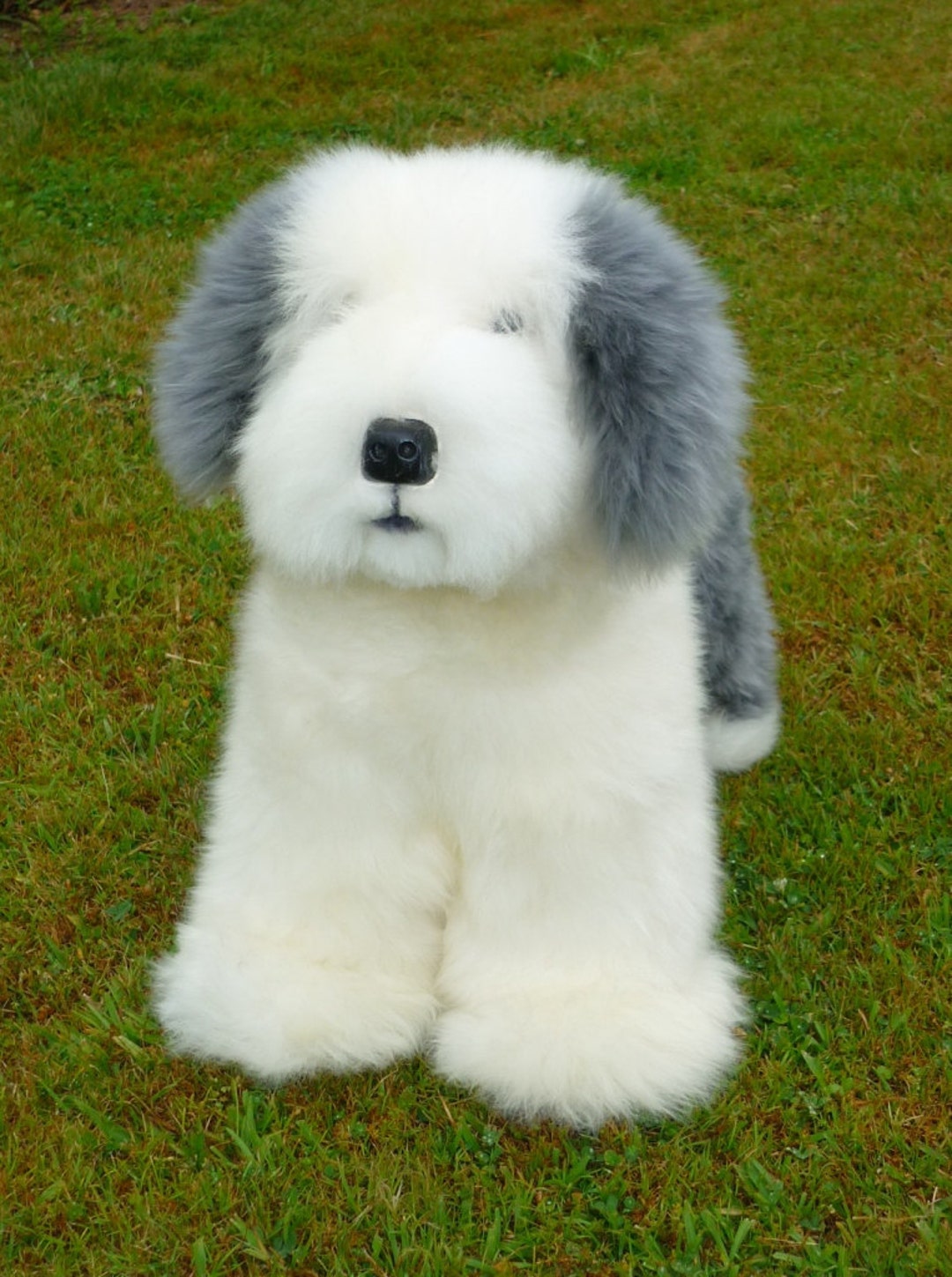 Old english sheepdog with tail (grey) Sticker for Sale by KiwiJP