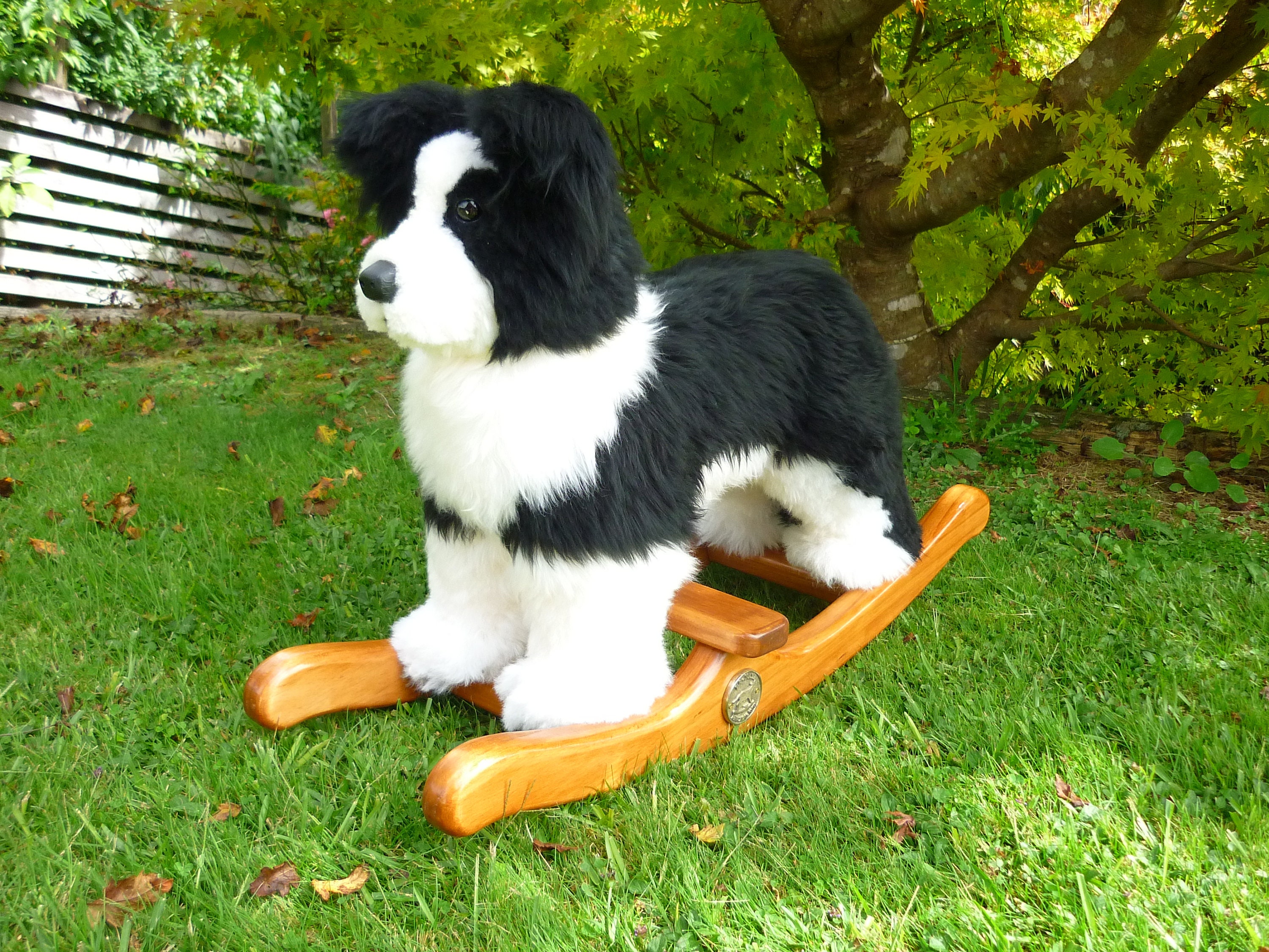 Old English Sheepdog. Genuine Sheepskin Rocker. Fluffy 