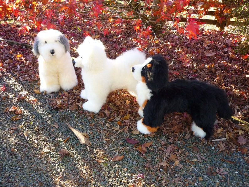 Samoyed puppy rocking toy. Fluffy sheepskin Samoyed puppy. Husky puppy. Eskimo Dog. .Spitz Puppy image 8