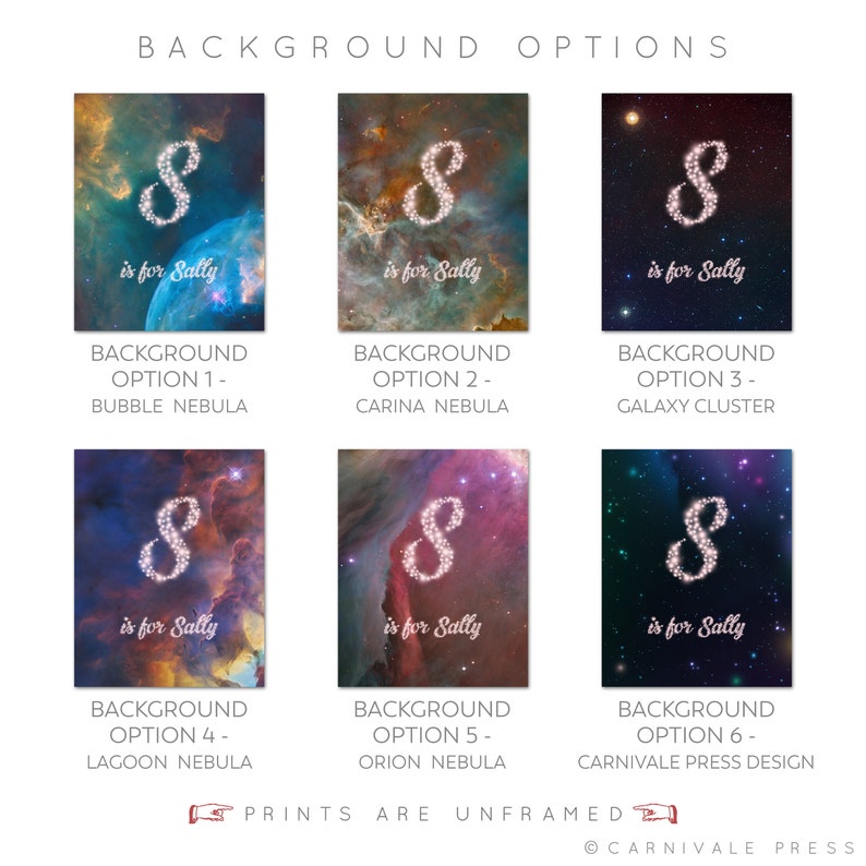 Personalized Baby Name Space Themed Nursery Wall Art Decor Etsy