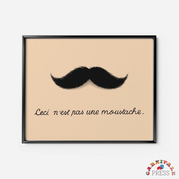 Funny Art Parody Art Joke Gifts Magritte Poster Mustache Etsy Funny Art Parody Art Joke Gifts Magritte Poster Mustache Etsy