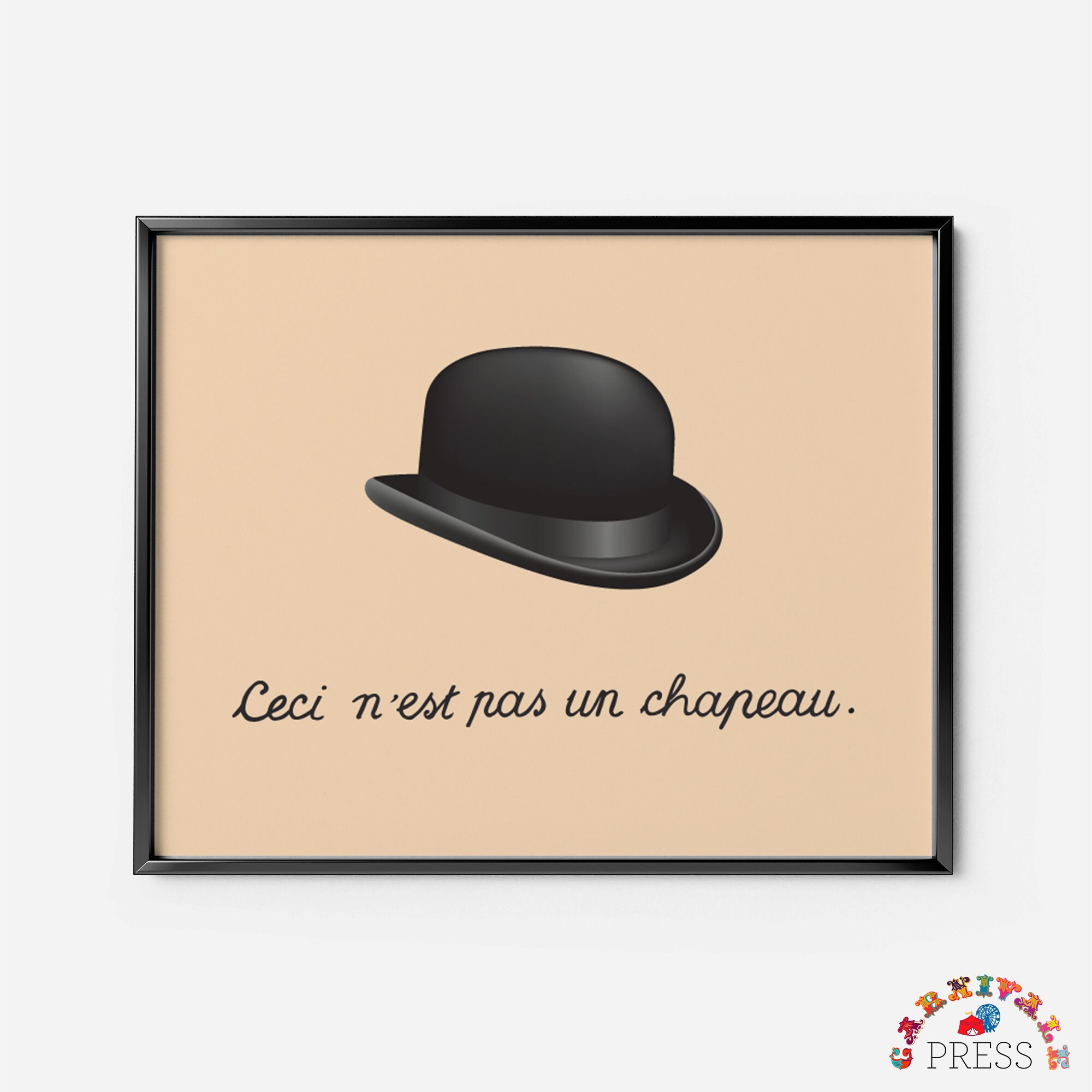 Ce n est pas un. Стих mon chapeau. Шляпа, чтобы не есть. Лошадь перепрыгивает шляпу котелок арт. Bowler hat перевод.