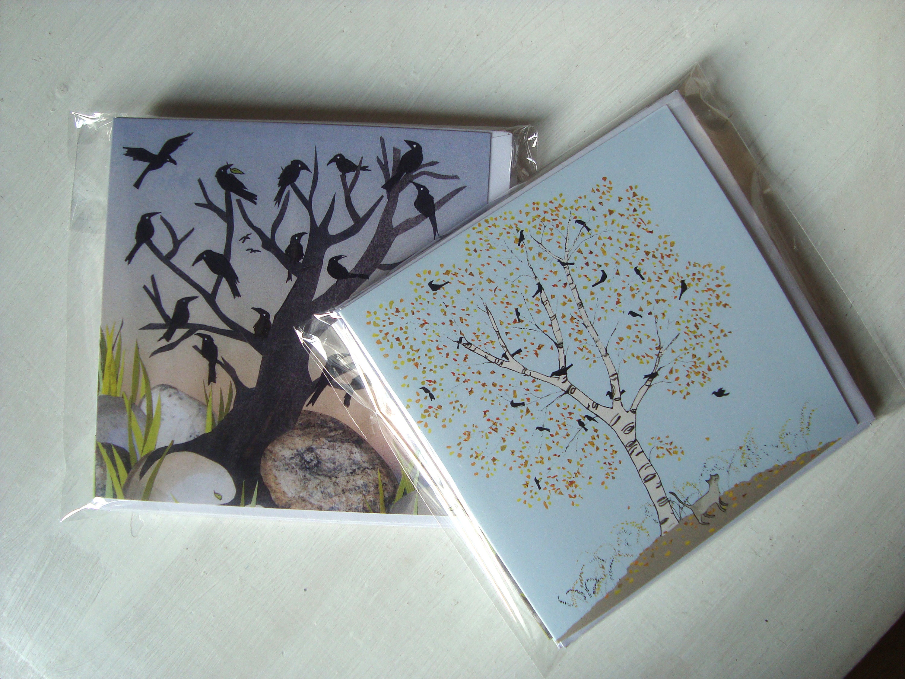 Trees. A Pack of Five Different Tree Themed Cards . Each Card - Etsy UK
