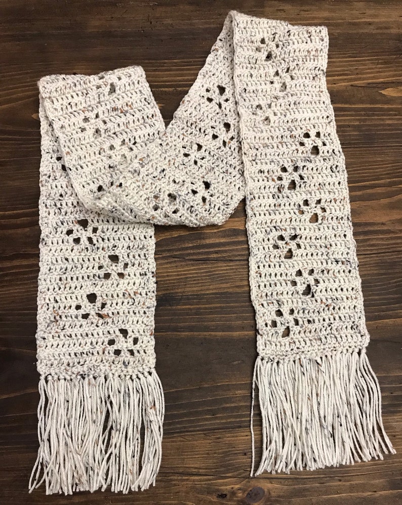 Crochet paw print scarf Etsy
