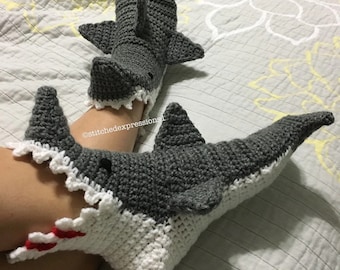 Crochet shark slippers *Please pay attention to ship time*