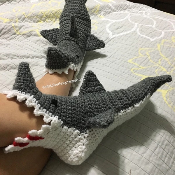 Crochet shark slippers *Please pay attention to ship time*