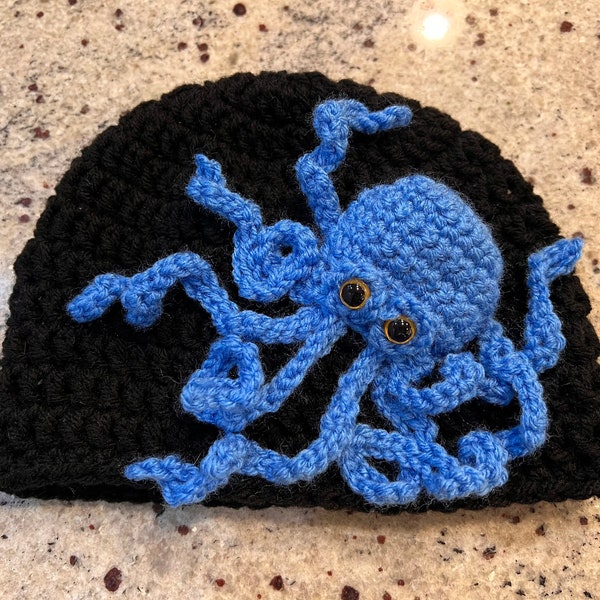Crochet octopus hat
