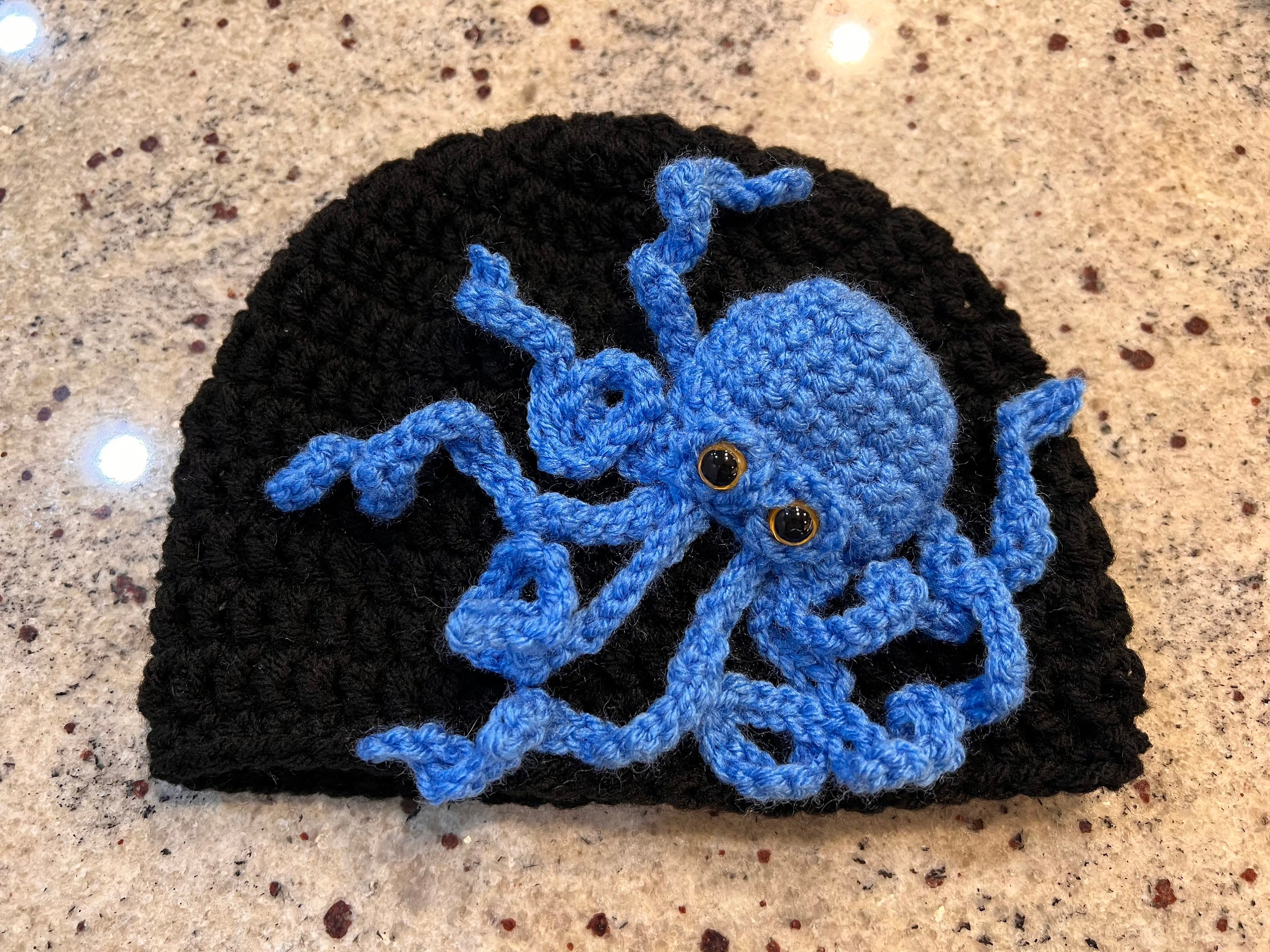 The Retro Striped Twisted Kraken Octopus Hat Crochet Made 