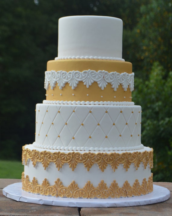 four tier fondant faux