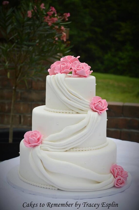 three tier fondant faux